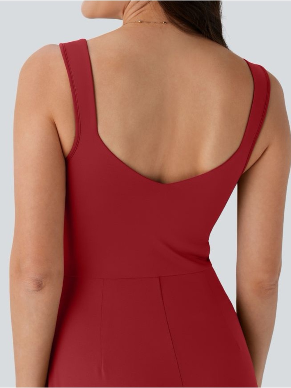 Halara Sleeveless Red Wide-Leg Jumpsuit - Picture 5 of 6